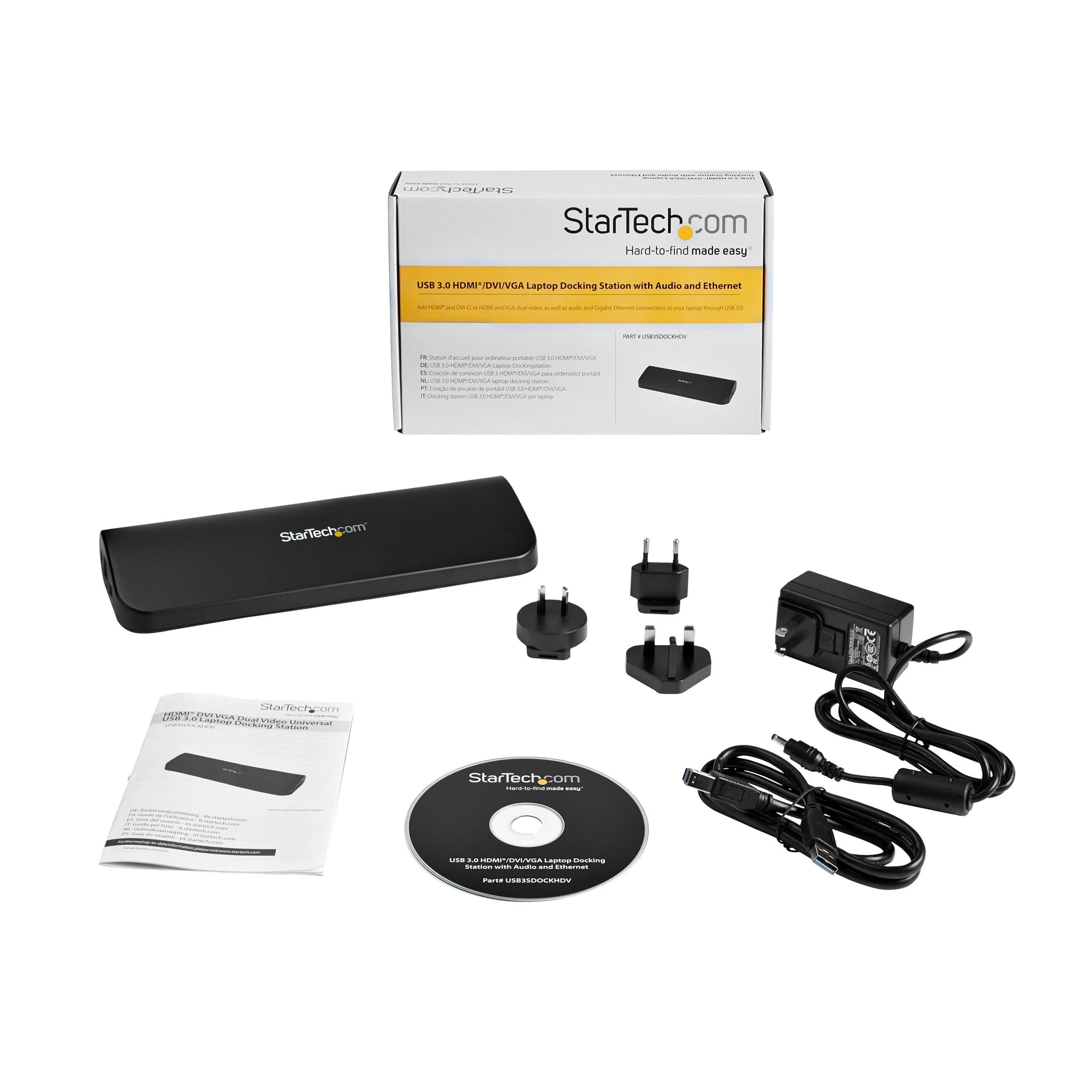 „StarTech Dual Video Dock“ USB 3.0 stotis / replikatorius (USB3SDOCKHDV)