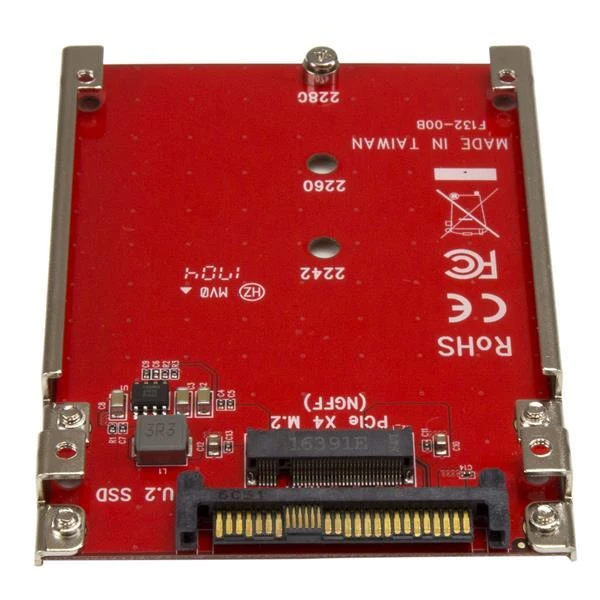 M.2 į U.2 adapteris, raudona mikroschema