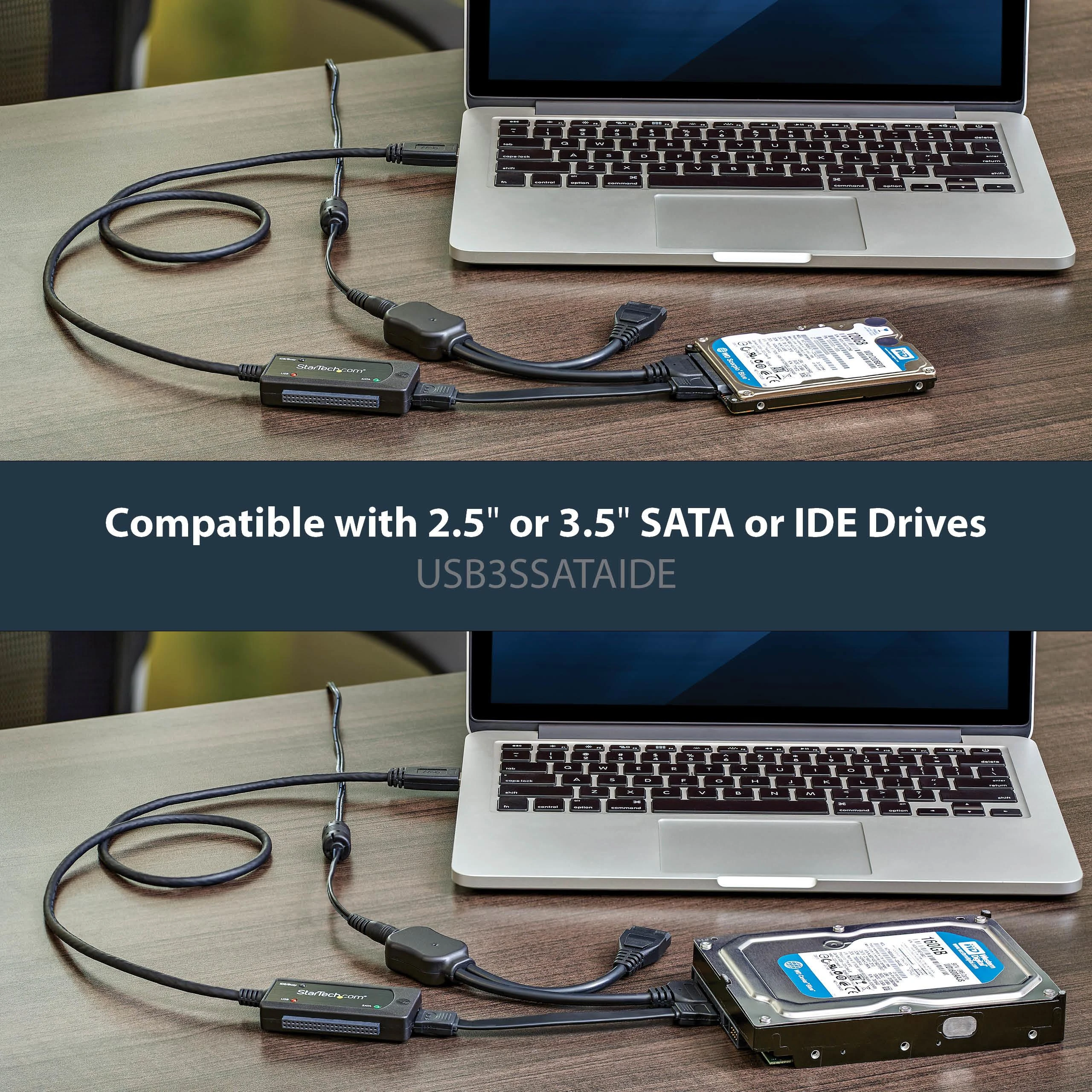 Kištukinis StarTech USB 3.1 A / SATA, Juodas (USB312SAT3)