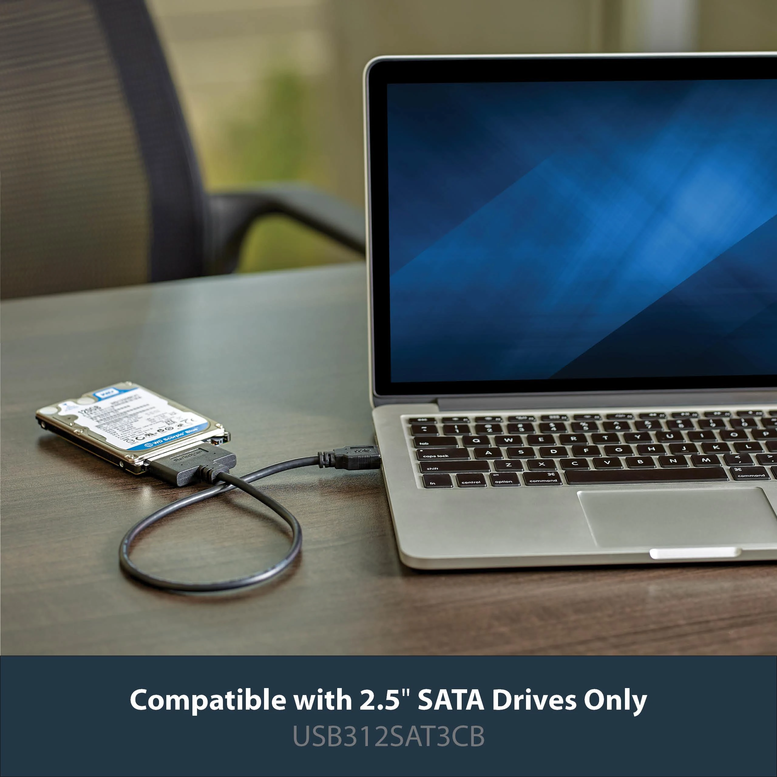 StarTech.com USB312SAT3CB kabelių sąsaja / invertavimo adapteris USB 3.1 A SATA 7+15 pin Juoda