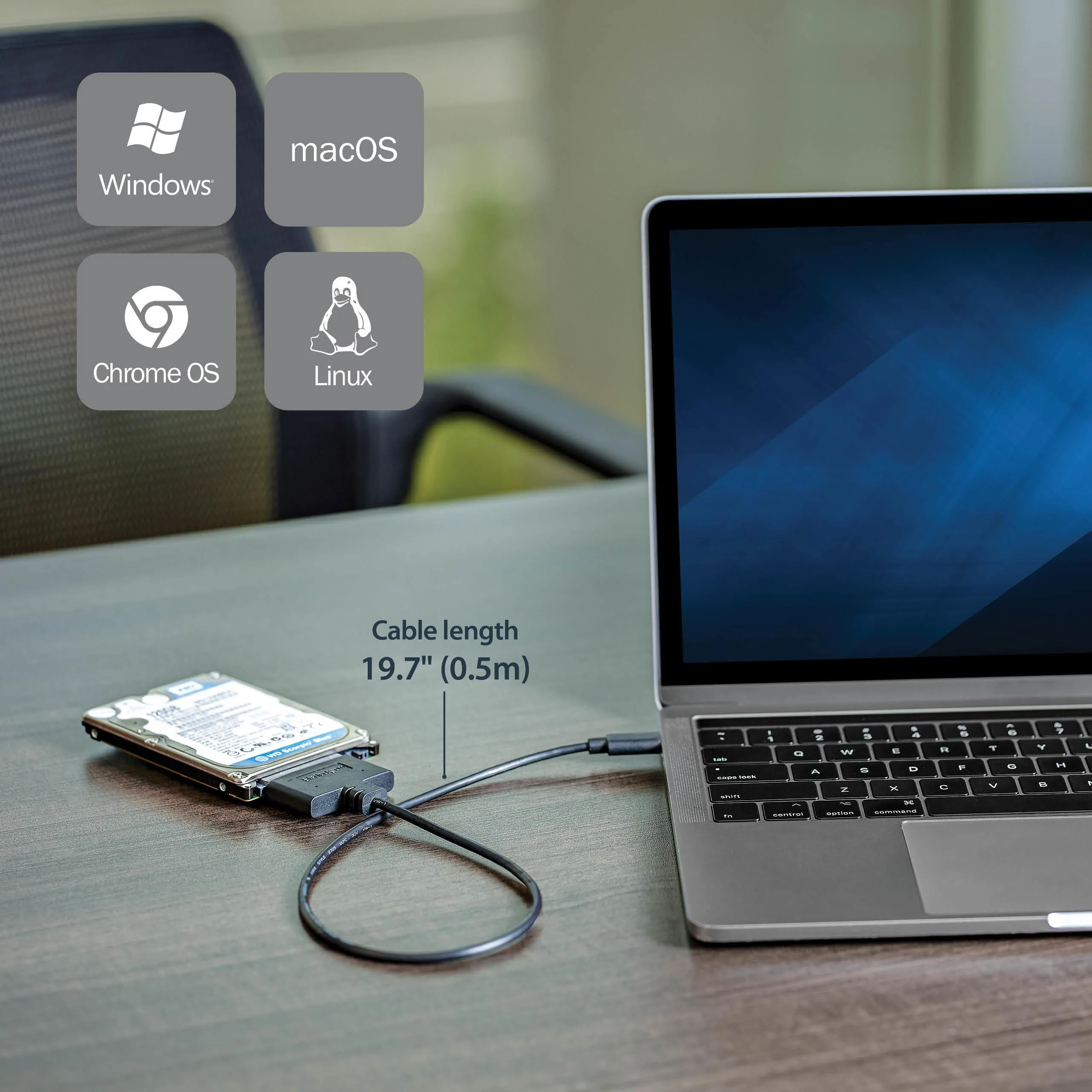 Kištukinis StarTech USB-C 3.2 Gen 2 - 2.5 "SATA (USB31CSAT3CB)
