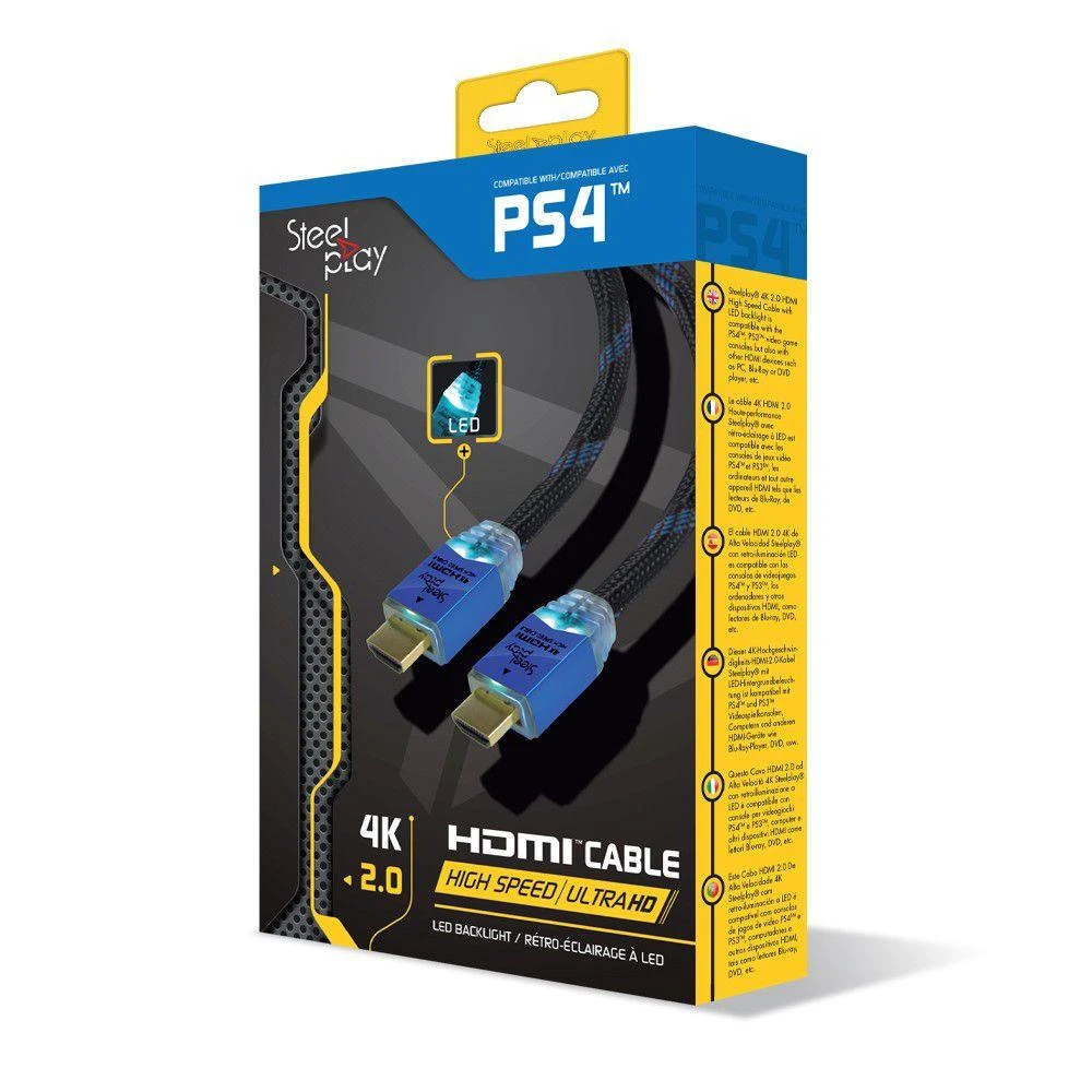 Steelplay HDMI 2.0 laidas su LED apšviestomis jungtimis