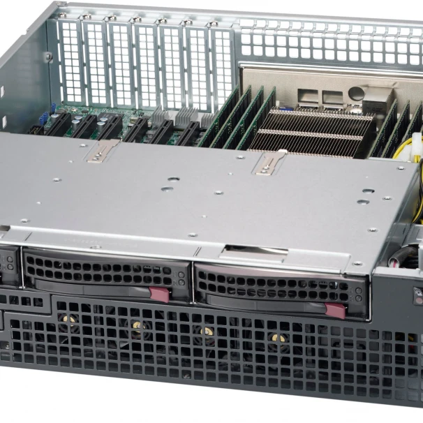 2HE Supermicro SC825M BTQC-R802LPB - Rack-Montage - 2U - verbessertes - erweitertes ATX