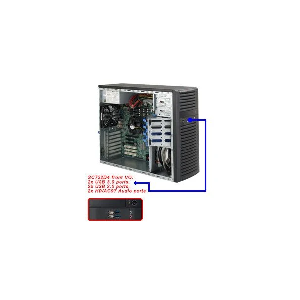Kompiuterio Korpusas - Supermicro Cse-732d4-668b Midi bokštas 668w juodas