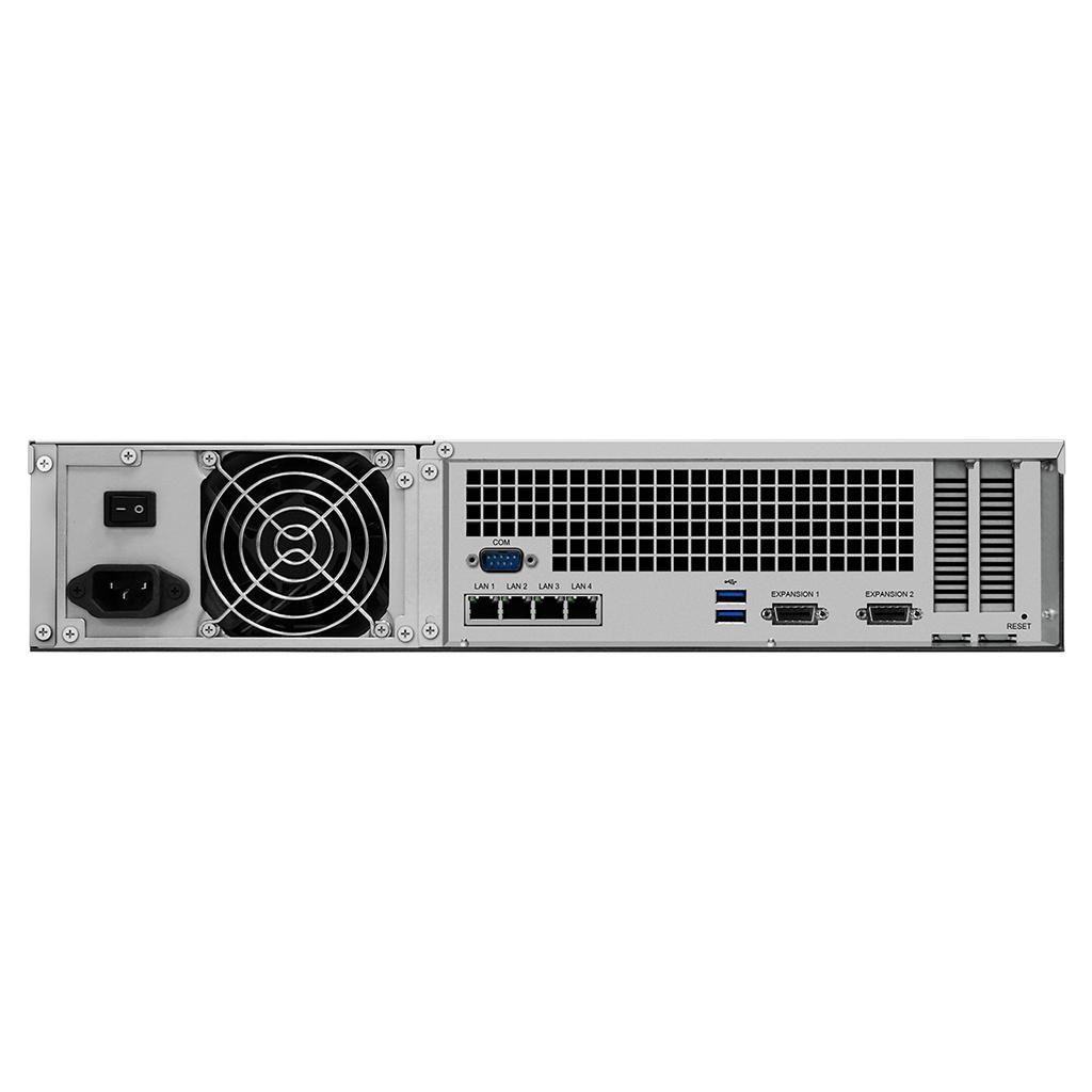Synology Rack NAS RS3618xs iki 12 HDD/SSD su karštuoju keitimu, Xeon D-1521 keturių branduolių, procesoriaus dažnis 2,4 GHz, 8 GB, DDR4, RAID 0, 1, 5, 6, 10, hibridinis, 4 x 1GbE, 2 x USB 3.2 Gen 1 prievadai, 2 x išplėtimo prievadai, 2 x PCIe, keturi ventiliatoriai