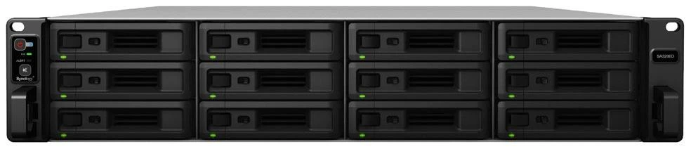 Serveris Synology Rack NAS SA3200D Iki 12 HDD / SSD Hot Swap, Xeon D-1521 Quad Core, Procesoriaus dažnis 2,4 GHz, 8 GB, DDR4, RAID 0,1,5,6,10, Hibridas, 2 x 1GbE, 1 x 10 GbE, 1 x išplėtimo prievadas, 1 x PCIe, dvigubas ventiliatorius
