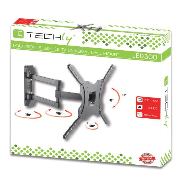 Techly ICA-PLB 136E televizoriaus laikiklis 139,7 cm (55″) Juoda