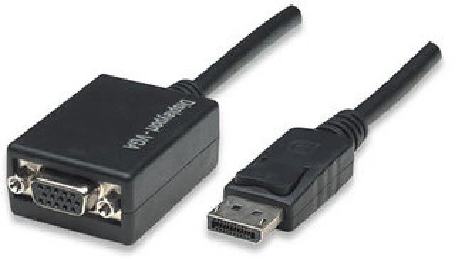 Adapteris AV Techly DisplayPort – D-Sub (VGA) juodas (325325)