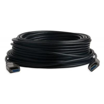 Juodas 15m HDMI laidas su mėlynomis jungtimis
