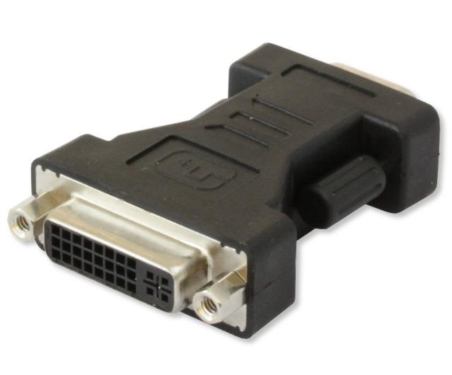 Techly DVI - VGA F/M DVI-I Pilka