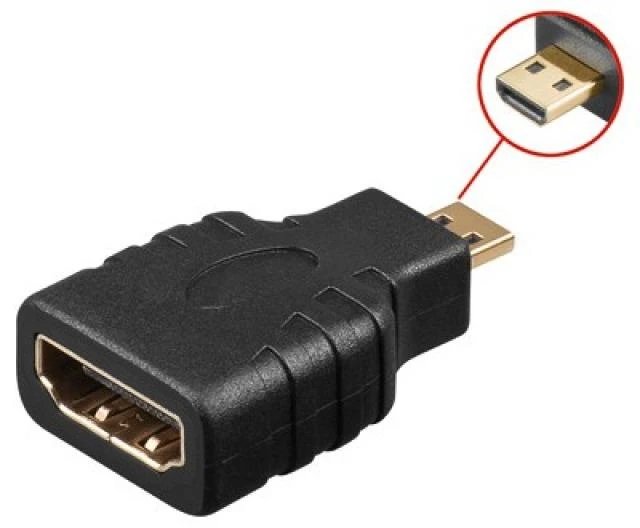 Techly Micro HDMI adapteris su auksine jungtimi
