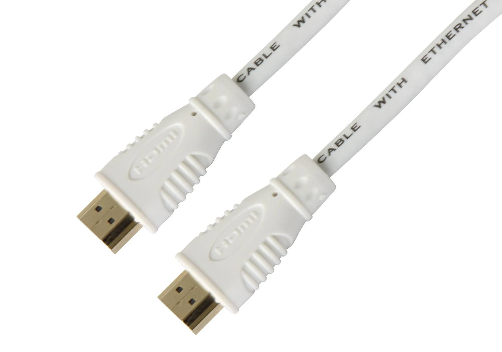 Manhattan HDMI laidas, balti jungčių antgaliai