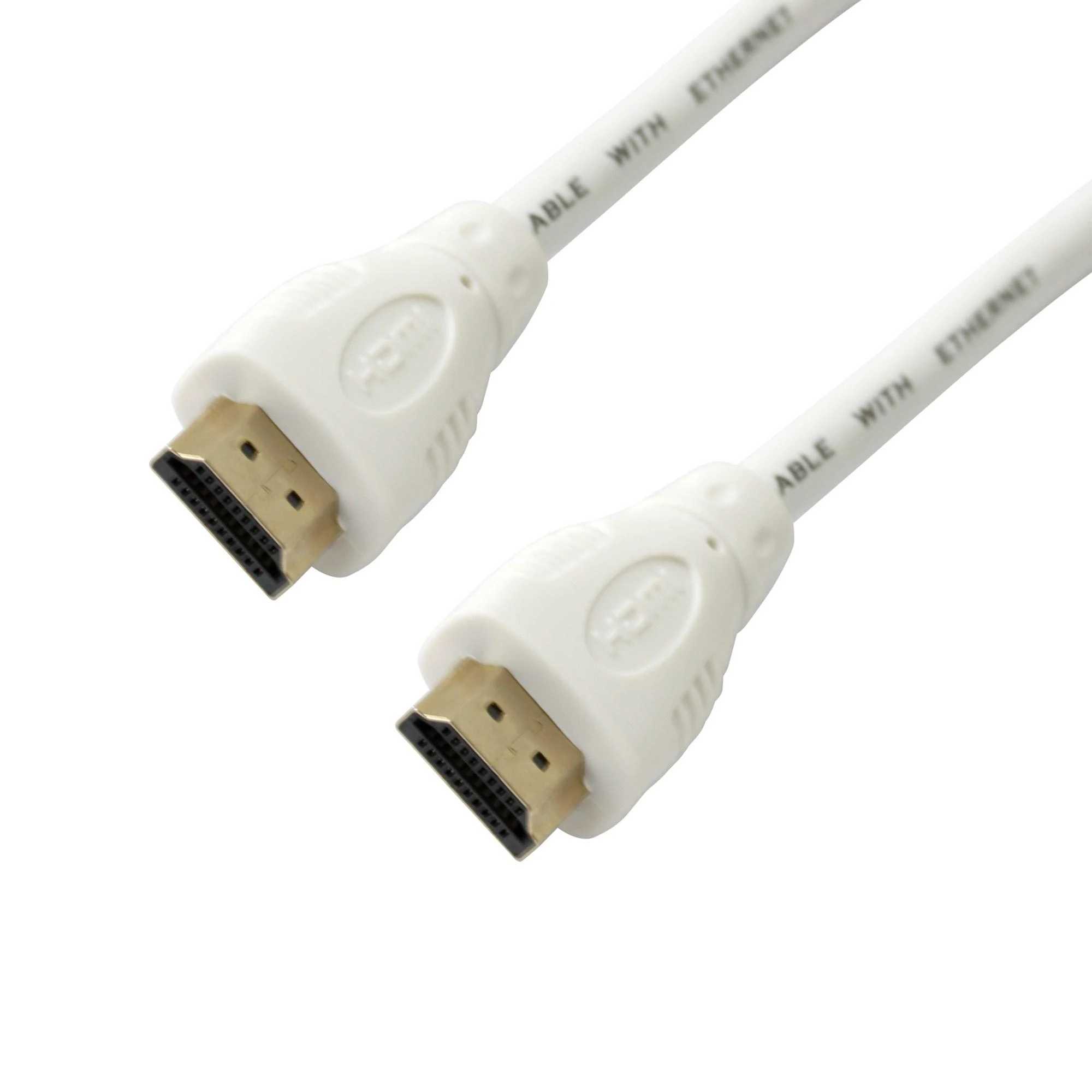 Manhattan HDMI laidas, baltos jungtys