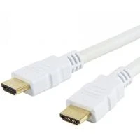 Baltas HDMI laidas su auksinėmis jungtimis