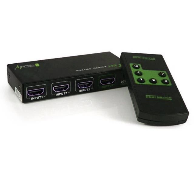 TECHLY 309913 Techly HDMI jungiklis 3/1 3x įvestis 1x išėjimas su nuotolinio valdymo pulteliu 4K2K UHD 3D