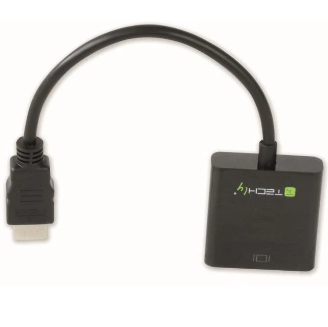 Techly IDATA-HDMI-VGA2 vaizdo kabelio adapteris VGA (D-Sub) Juoda