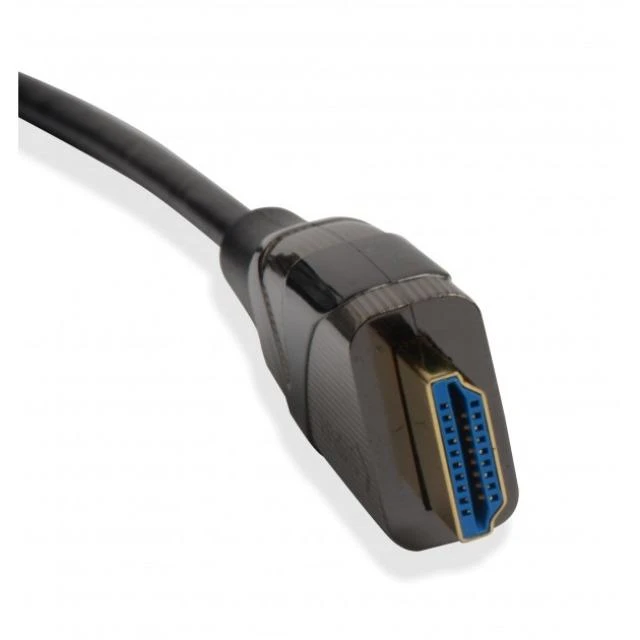 Optinio HDMI kabelio jungtis stambiu planu