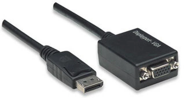 Adapteris AV Techly DisplayPort – D-Sub (VGA) juodas (325325)
