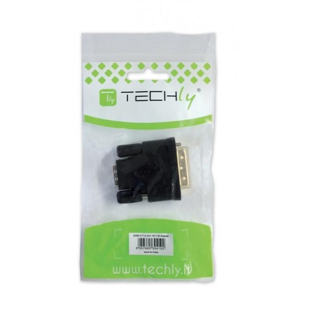 Techly DVI - VGA F/M DVI-I Pilka