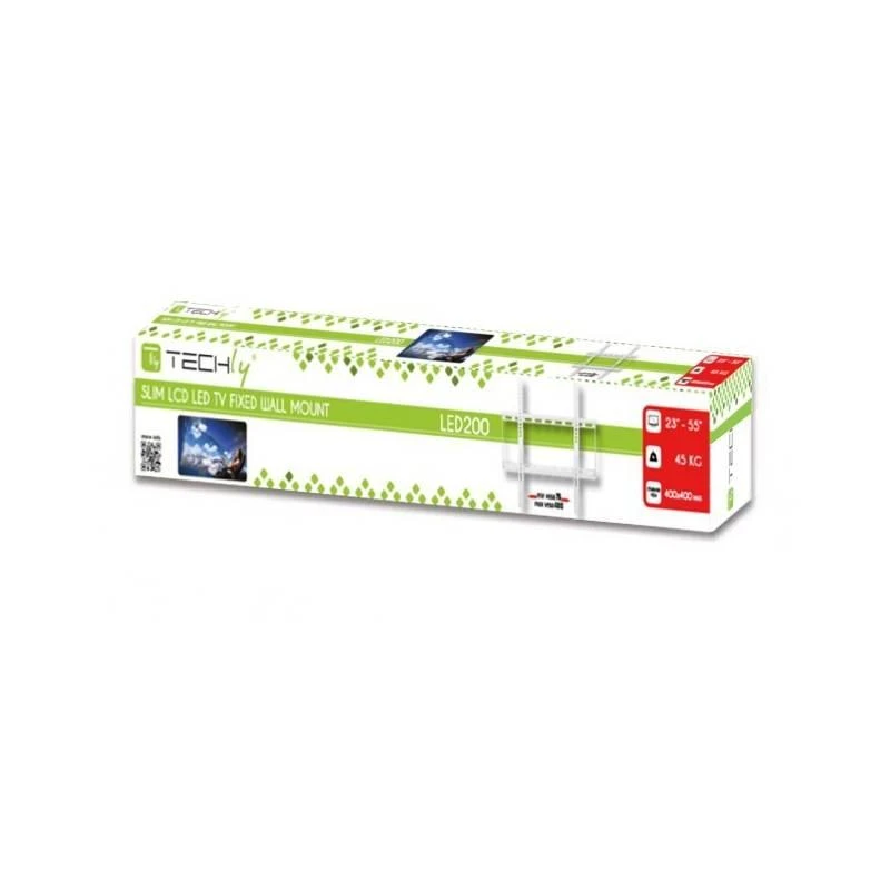 Techly Plonas baltas televizoriaus sieninis laikiklis 23-55 colių LED/LCD iki 45 kg