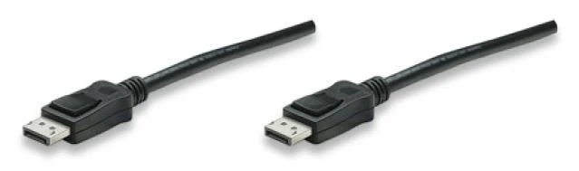 DisplayPort kabelio antgaliai su fiksavimo mygtuku