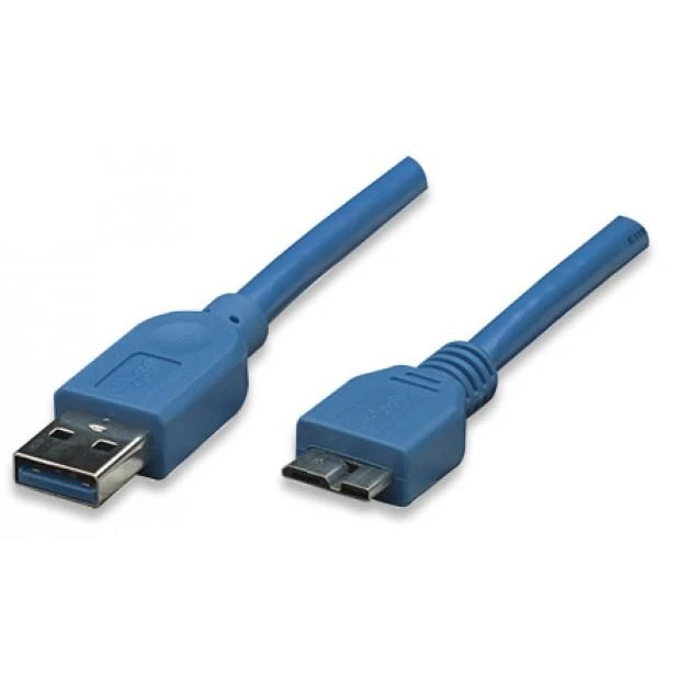 TECHLY 304857 Techly SuperSpeed USB 3.0 laidas, A male to micro-B patinas, 50 cm, mėlynas