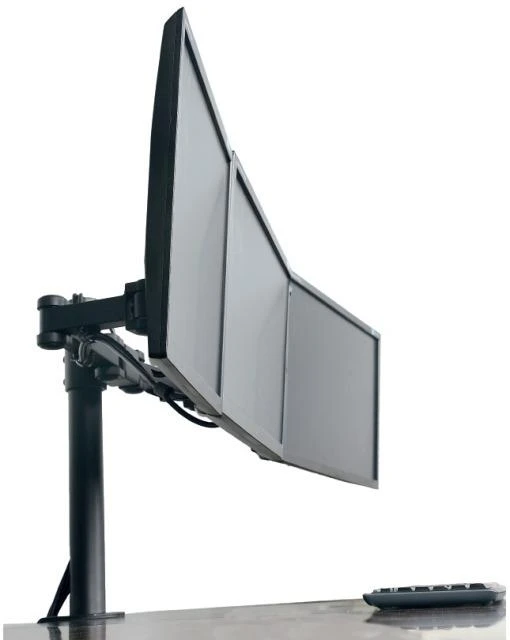 Laikiklis TECHLY 301757 Techly Trivietis stalinis LED/LCD monitoriaus rankena 13-24 VESA 3x10 kg reguliuojama