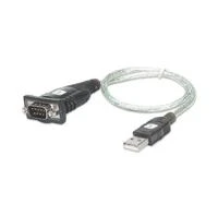 Techly IDATA USB-SER-2T kabelių sąsaja / invertavimo adapteris USB A RS232 Juoda, Metalinis