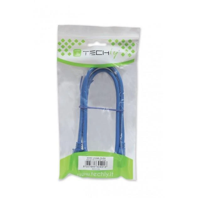 TECHLY 304857 Techly SuperSpeed USB 3.0 laidas, A male to micro-B patinas, 50 cm, mėlynas