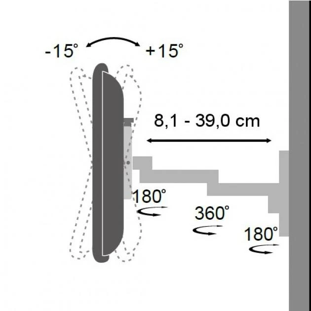 Techly Laikiklis ścienny LCD (301481) 30"