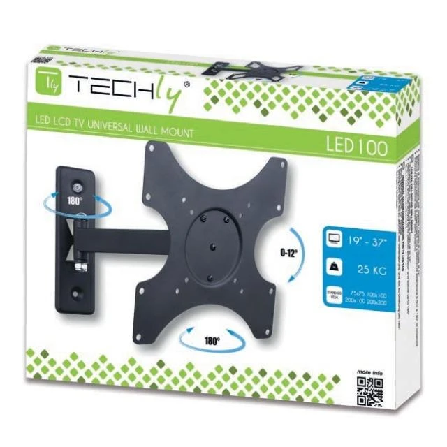 Techly ICA-LCD 2901 televizoriaus laikiklis 94 cm (37") Juoda