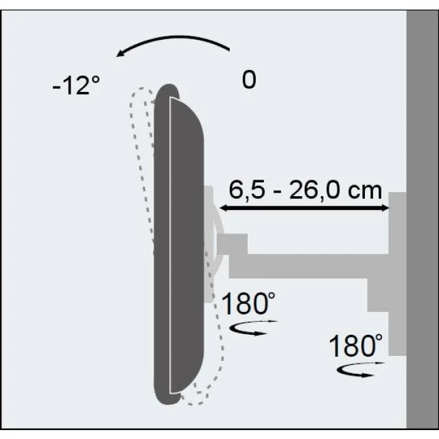 Techly ICA-LCD-2901WH televizoriaus laikiklis 94 cm (37") Balta