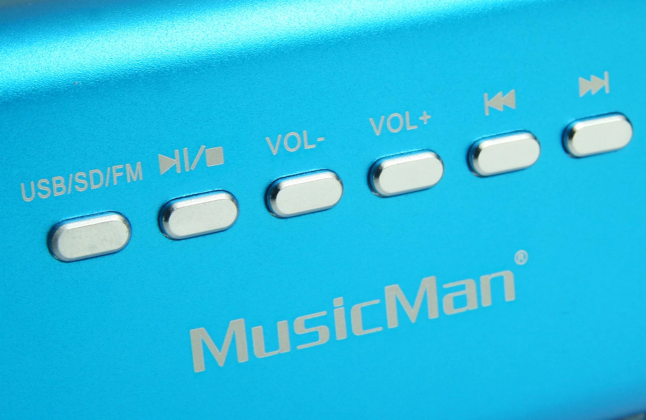 Technaxx MusicMan, baterie 600 mAh, FM-Radio, USB, mėlynas