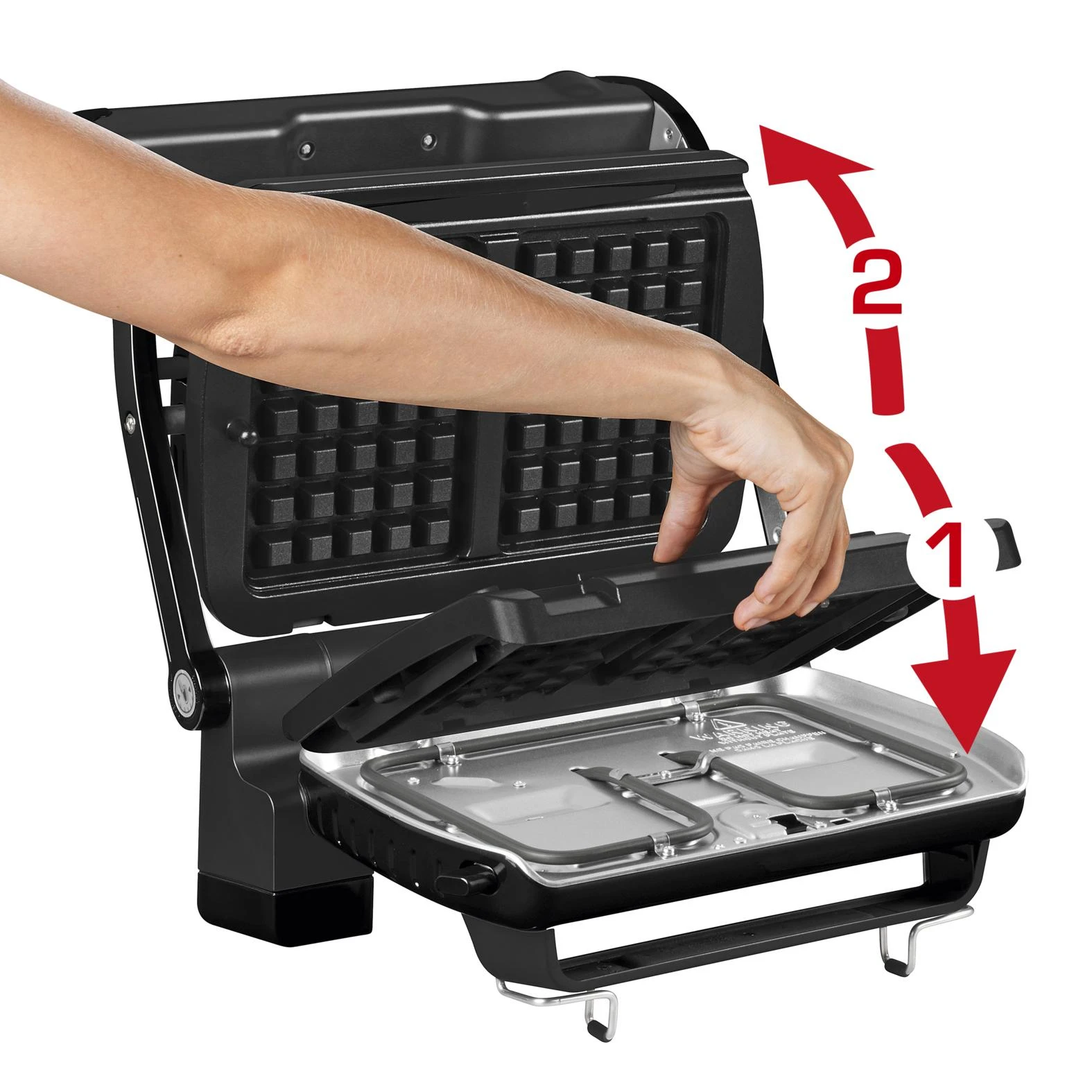 Elektrinė kepsninė Tefal OptiGrill+ + Vaflių plokščių rinkinys GC716D12