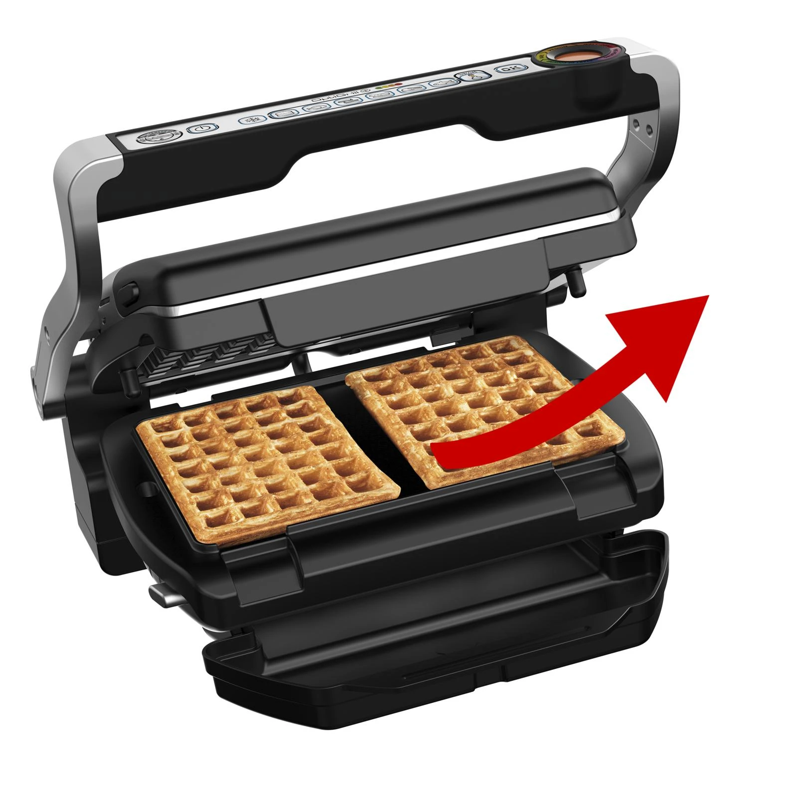 Elektrinė kepsninė Tefal OptiGrill+ + Vaflių plokščių rinkinys GC716D12