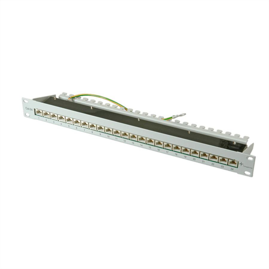 Telegärtner Karl Gärtner Telegärtner 19 colių patch Panel MPP24-HS K Cat.6A - RJ-45 - Cat6a - Pilka - Tvirtinimas ant stovo - 1U - 482,6 mm