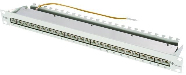 Telegärtner Karl Gärtner Telegärtner 19 colių patch Panel MPP24-HS K Cat.6A - RJ-45 - Cat6a - Pilka - Tvirtinimas ant stovo - 1U - 482,6 mm
