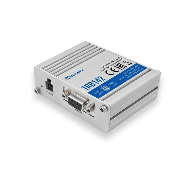 Šakotuvas Teltonika TRB142003000 Šliuzas, 2G/3G/4G LTE (1 kategorija), aprūpintas RS232 nuosekliajam ryšiui | Teltonika | LTE šliuzas | TRB142 | Nėra „Wi-Fi“ | Ethernet LAN (RJ-45) jungtys 0 | Tinklo ryšio palaikymas: ne | MU-MiMO: ne | 2G/3G/4G | Antenos tipas: 1 x SMA, skirtas LTE | 1 x virtuali tinklo sąsaja per mikro USB