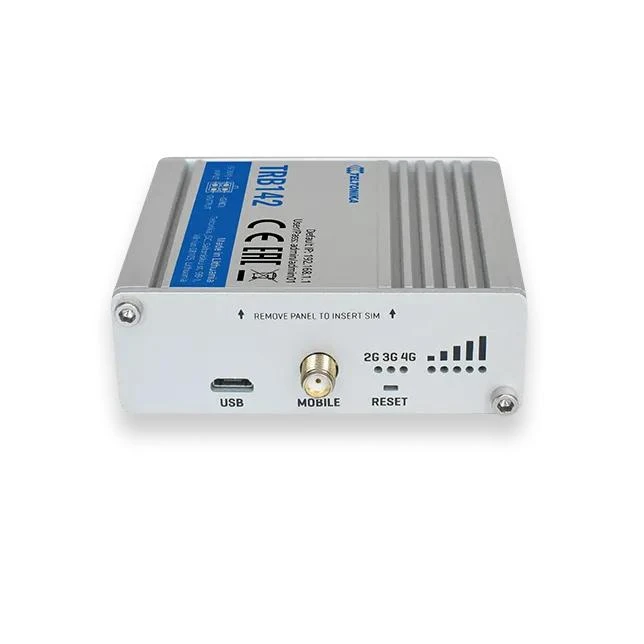 Šakotuvas Teltonika TRB142003000 Šliuzas, 2G/3G/4G LTE (1 kategorija), aprūpintas RS232 nuosekliajam ryšiui | Teltonika | LTE šliuzas | TRB142 | Nėra „Wi-Fi“ | Ethernet LAN (RJ-45) jungtys 0 | Tinklo ryšio palaikymas: ne | MU-MiMO: ne | 2G/3G/4G | Antenos tipas: 1 x SMA, skirtas LTE | 1 x virtuali tinklo sąsaja per mikro USB
