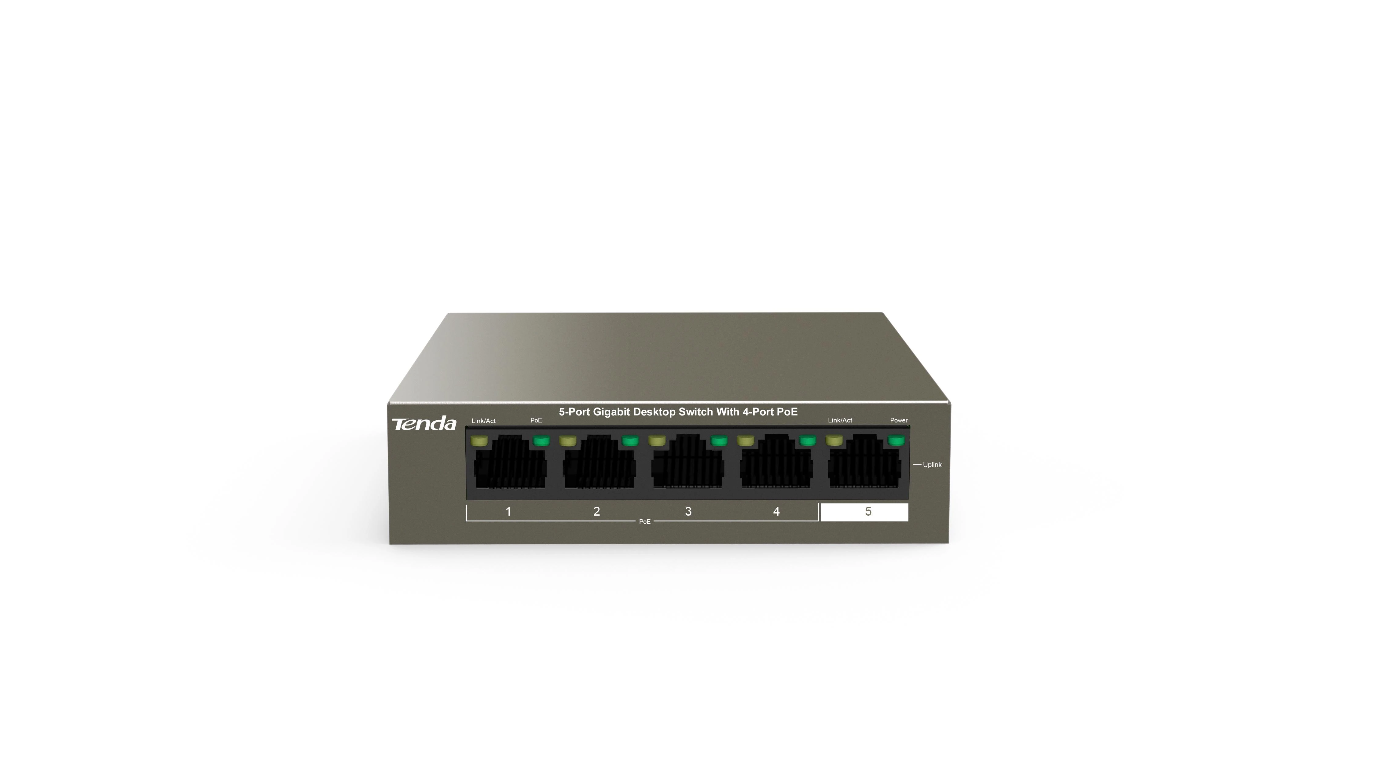 Šakotuvas Tenda TEG1105P-4-63W 5 X 10/100/1000Mbps jungiklis, 4 X PoE, maks. 58W