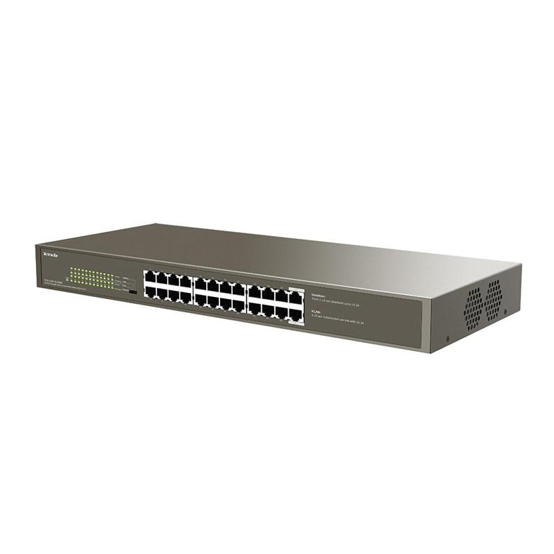 Šakotuvas Tenda TEG1124P-24-250W tinklo jungiklis Nevaldomas Gigabit Ethernet (10/100/1000) Maitinimas per Ethernet (PoE)