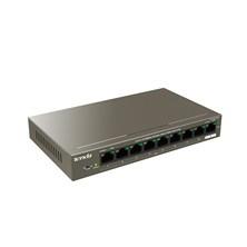 Šakotuvas Tenda TEF1109P-8-102W tinklo jungiklis Fast Ethernet (10/100) Power over Ethernet (PoE) Metallic