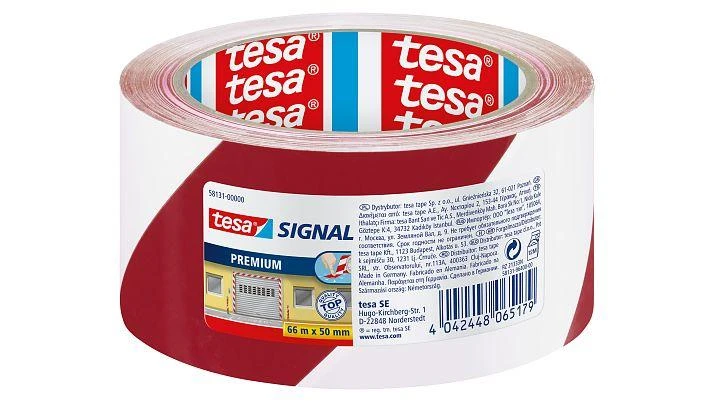 Tesa Balta Ir-Raudon įspėjimo juosta 50mmx66m