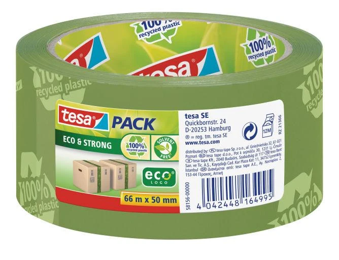 Tesa Pack Eco & Strong pakavimo juosta, žalias ritinys