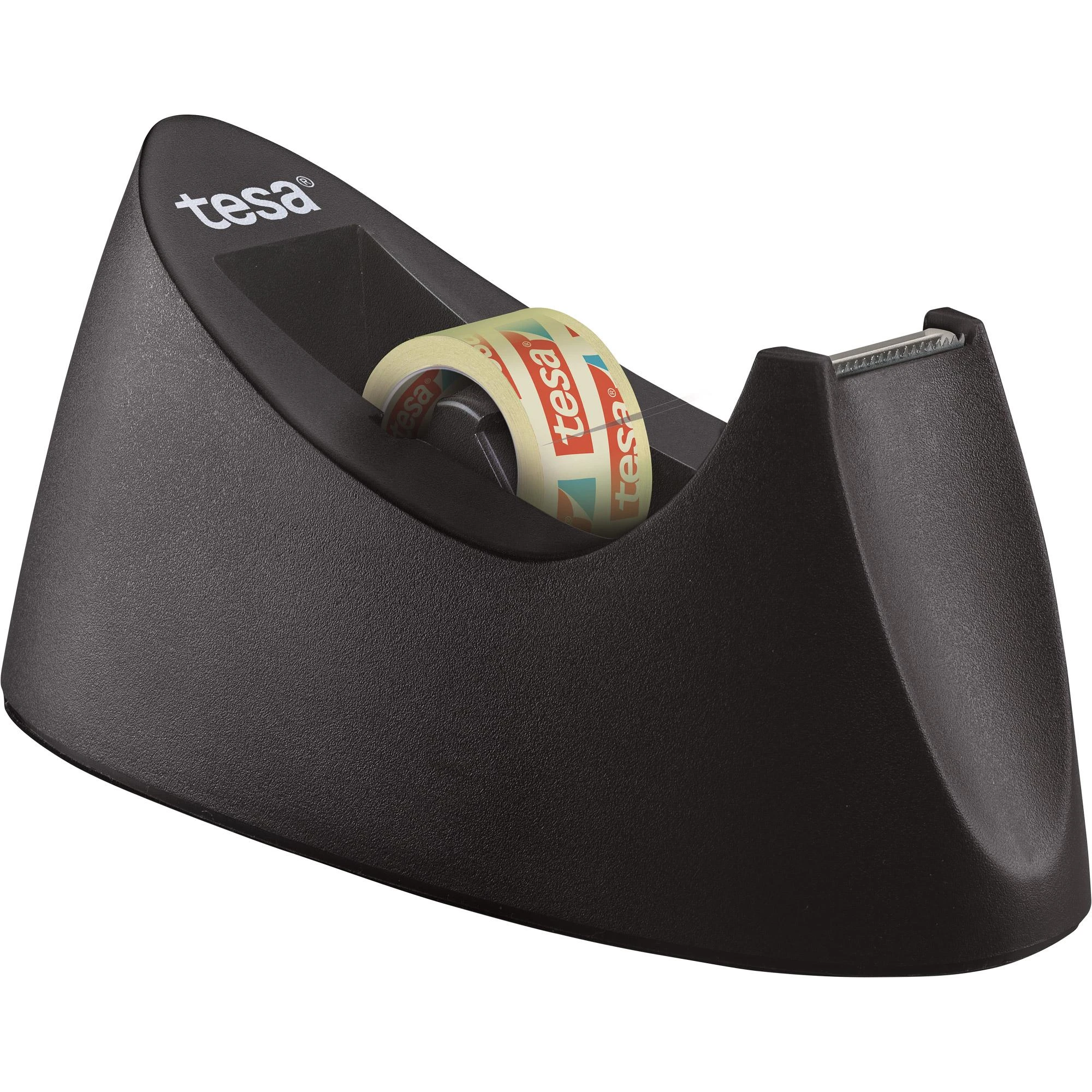 Stalinis dėklas TESA Easy Cut CURVE su TESA Film permatoma juostele, 19mm x 10m
