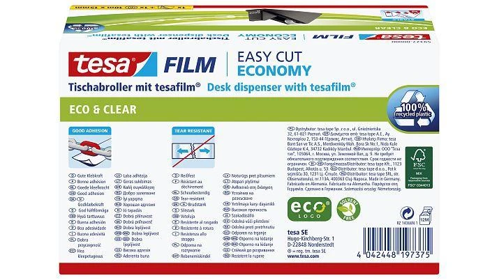 tesafilm Sparpack Abroller + tesafilm eco&clear 1 Rolle