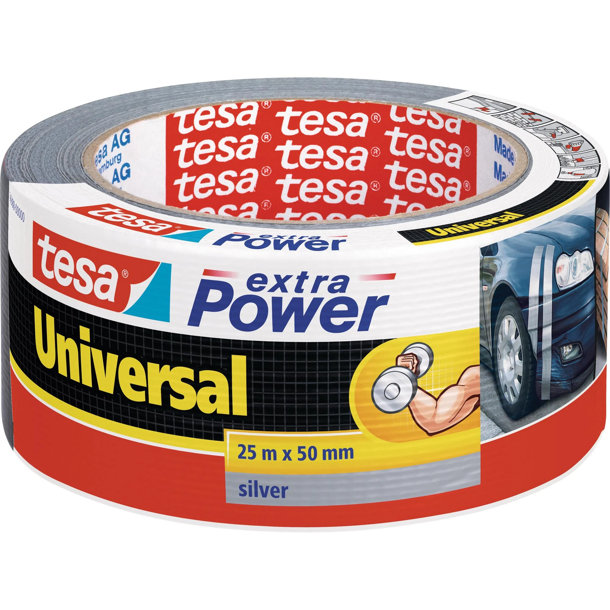 Audinio juosta TESA Extra Power Universal, 50mm x 25m, pilka