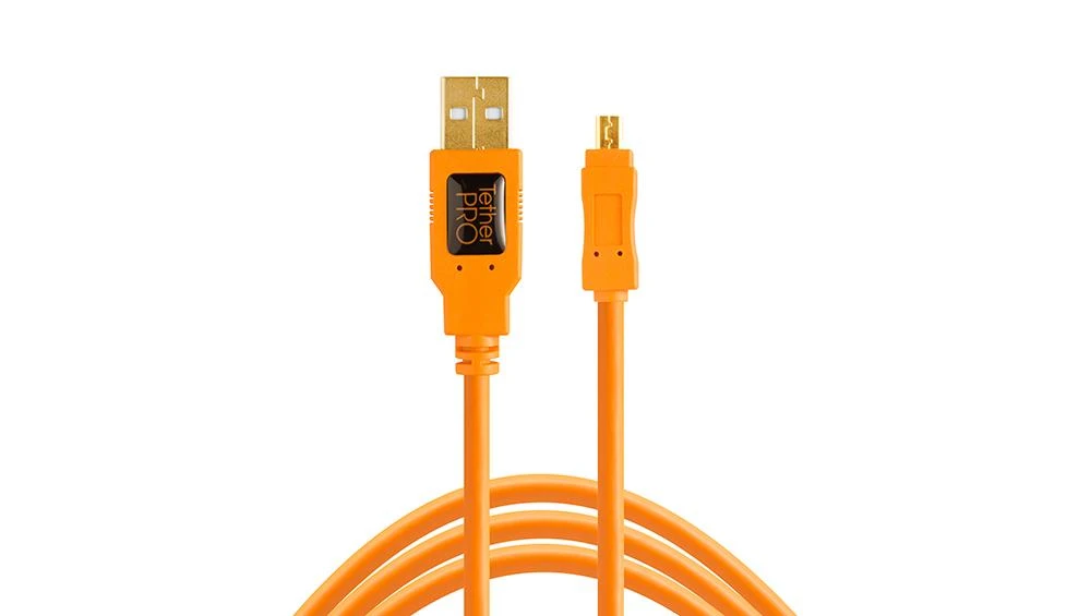 USB kabelis - Tether Tools Pro USB 2.0 Mini-B 4.6m
