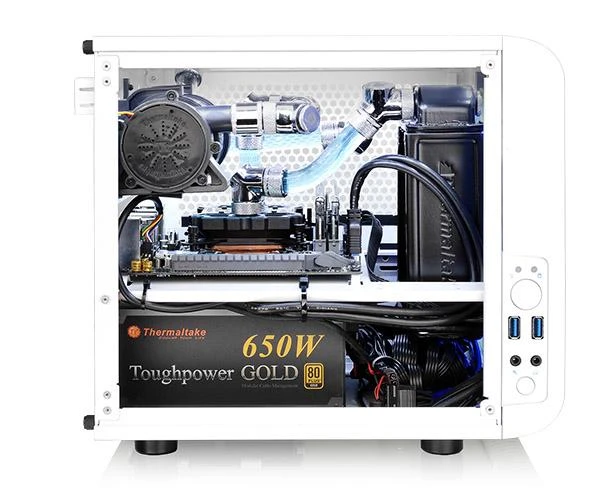 Housing Thermaltake CA-1B8-00S6WN-01 (Mini ITX, baltos spalvos)