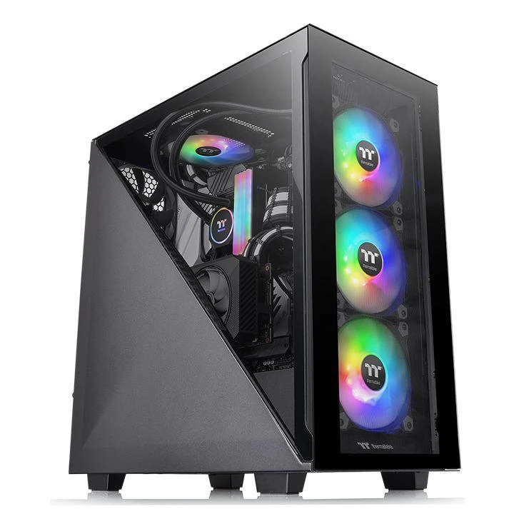 Thermaltake Divider 300 grūdinto stiklo dėklas - Juoda